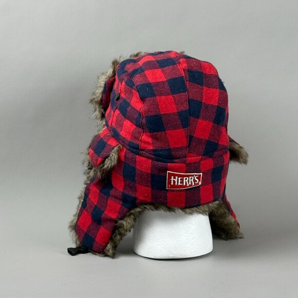MLB Philadelphia Phillies Plaid Trapper Hat W/ Faux Fur Lining w/ Ear Flaps - Picture 4 of 7